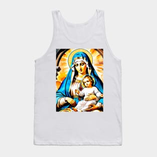 Mom and baby son Jesus Christ Tank Top